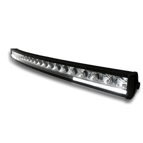 LED verstraler met dagrijverlichting aan