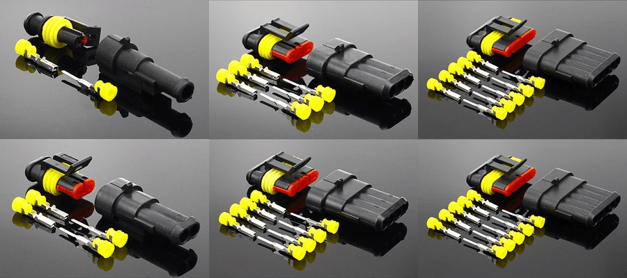 Anschluss eines LED-Arbeitsscheinwerfers an einen Anhänger mit einem AMP-Superseal-Anschluss