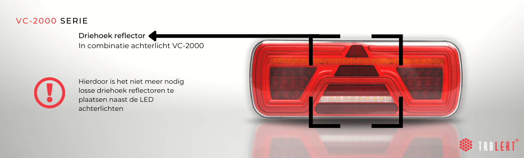 LED rear lights Trailer triangle reflector