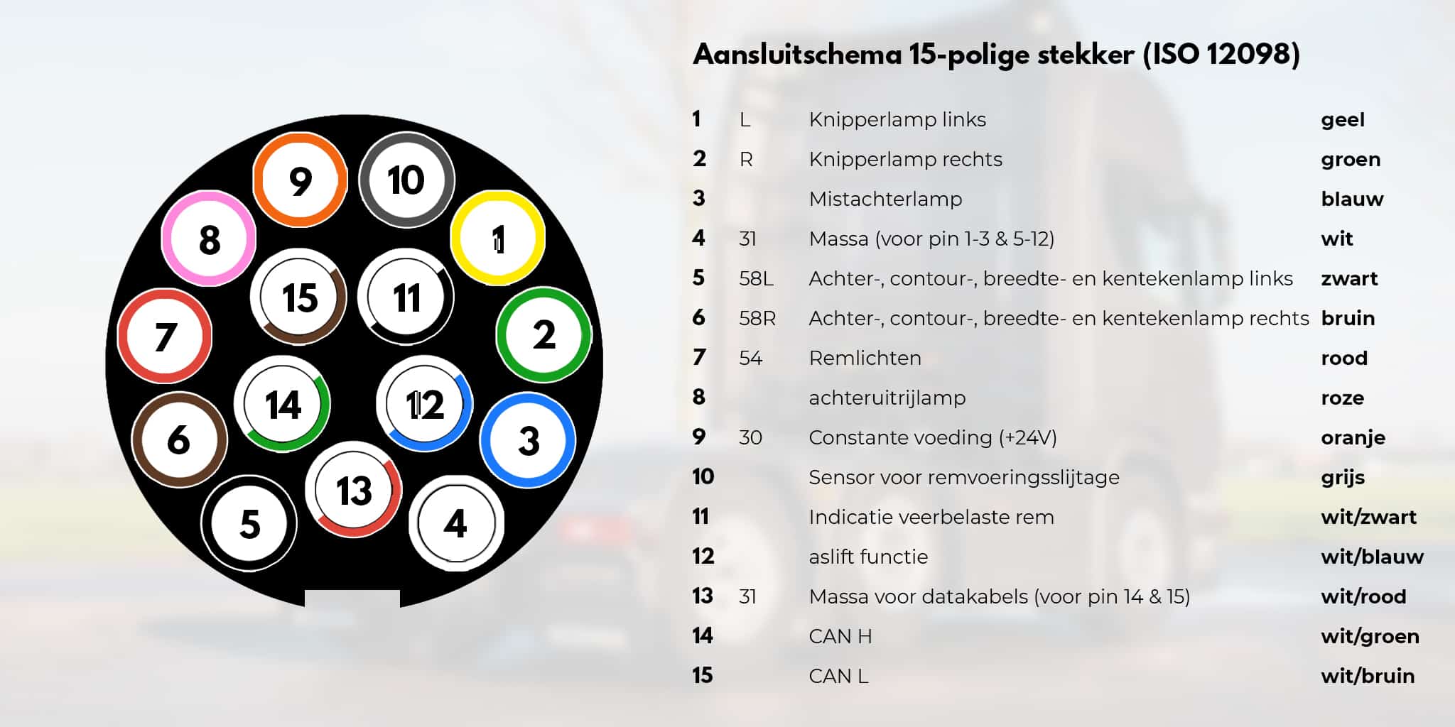 Terughoudendheid Wreed formeel Wat is 15-Polig (ISO 12098)? - TRALERT®