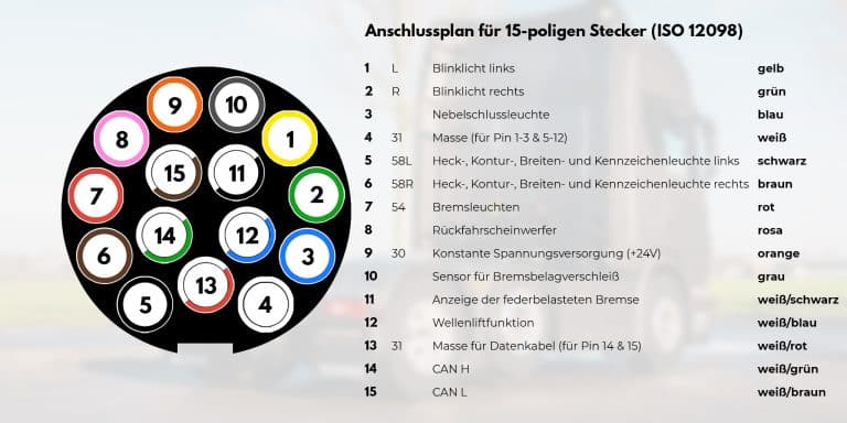 15-poliger Steckverbinder