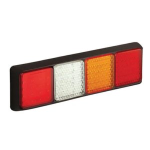 LED achterlicht met zwarte rand | 12-24v | 40cm. kabel | 80BFWARME-80BFWARME-80BFWARME