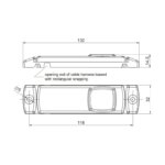 LED markeringslicht amber | 12-36v | 5m. kabel | M10MV-190A 5M-FT-018 Z LED m50 (with 5 meter cable)-M10MV-190A 5M-2