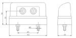 LED kentekenverlichting | 12-36v | Hoog model | M10KV-300H-FT-016/1 LED-M10KV-300H-2