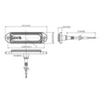 LED R65 flitser amber | 12-24v | 2m. kabel | SF-6500A--SF-6500A-7