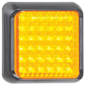 LED knipperlicht met zwarte rand | 12-24v | 40cm. kabel | 80AME-80AME-80AME