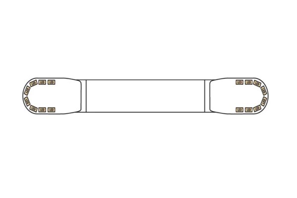 LED flitsbalk amber | 13 serie | ECE-R65 amber | 1500mm | 16 LED's | 13-00015-E-13-00015-E-13-00015-E-2