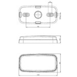 LED markeringslicht wit | 12-24v | 50cm. kabel | MV-1200W-FT-075 B LED-MV-1200W-2