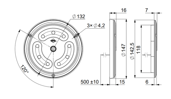 LED interieurlamp - Touch - 1650lm - 5000K - 12-24v - IP65 | BTS-1600W-LWD 2760-BTS-1600W-4