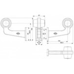 Rechts | LED pendellamp haakse steel | matte lens | 12-24v | MB-1022RW-LD 2605-MB-1022RW-5