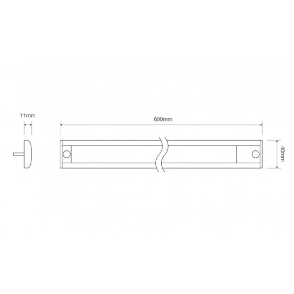 LED interieurverlichting | excl. touch | zwart 60cm | 12v | koud wit licht | 40660-12-40660-12-40660-12-3