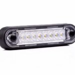 LED markeringslicht -lang rood | 12-24v | 0