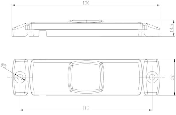 LED markeringslicht wit | 12-24v | 1
