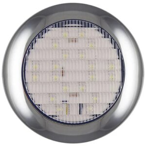 LED achteruitrijlicht met chromen rand | 12-24v | 0