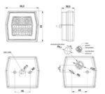 LED compact achterlicht zonder kentekenverlichting | 12-36v | 5-PIN | V10C3-700B5-FT-120 LED BAJONET-V10C3-700B5-3