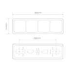 LED achterlicht met zwarte rand | 12-24v | 40cm. kabel | 80BFARRME-80BFARRME-80BFARRME-4