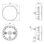 LED achteruitrijlicht | 12-24v | staande montage | 50cm. kabel | VR-340-FT-410 LED-VR-340-2