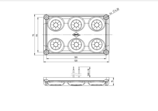LED interior lamp red(19lm) - white(720lm-5000K) 12-24v | BG-1500RW-LWD 2325-BG-1500RW-5