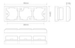 LED achterlicht met zwarte rand | 12-24v | 40cm. kabel | 100BSTIWFMRE-100BSTIWFMRE-100BSTIWFMRE-2