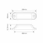 LED markeerlicht amber 12v (set van 2) - Afbeelding 2