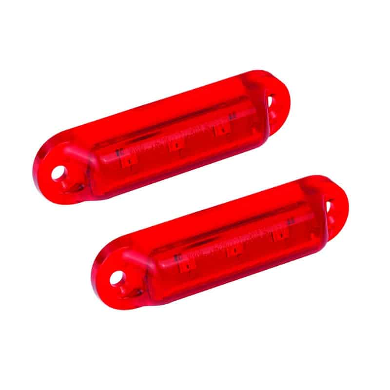 16R 2 LED markeerlicht rood 24v (set van 2) - Afbeelding 1
