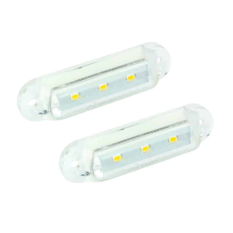 16W 2 LED markeerlicht wit 12v (set van 2) - Afbeelding 1