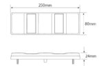 LED achterlicht zonder kentekenlicht | 12-24v | 40cm. kabel | 250WARM-250WARM-250WARM-3