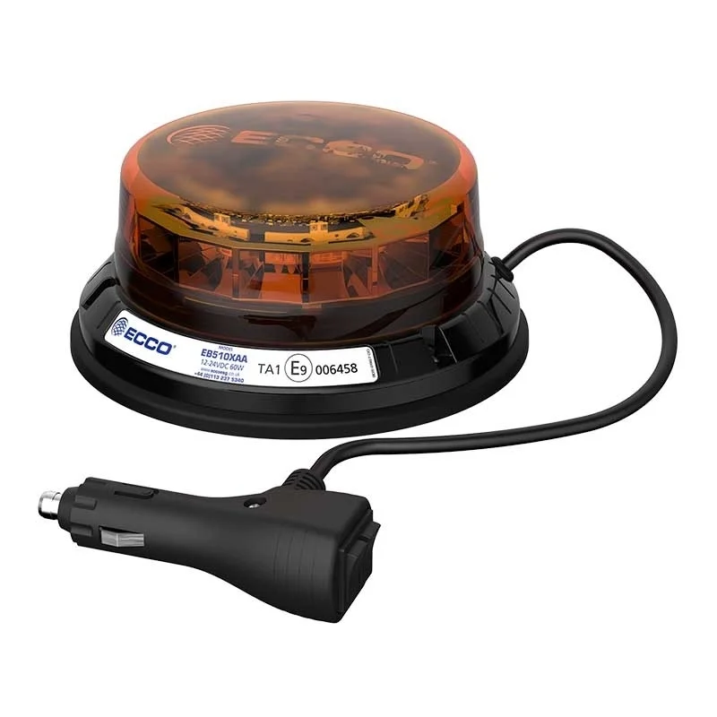 LED R65 Zwaailamp 12-24v Amber - CISPR25 - IP69K - Magneet LED R65 Zwaailamp 12-24v Amber - CISPR25 - IP69K - Magneet