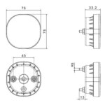 LED mistlicht | 12-24v | 50cm. kabel | Superseal (vlakke montage) | VM-330SS-FT-400 LED SS-VM-330SS-3