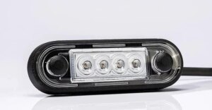 LED markeringslicht inbouw rood | 12-24v | 5m. kabel | MV-2400R-5M-FT-073 C LED M50-MV-2400R-5M