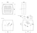 LED compact achterlicht met kentekenverlichting | 12-36v | 100cm. kabel | V10C4-740-FT-121 T LED-V10C4-740-2
