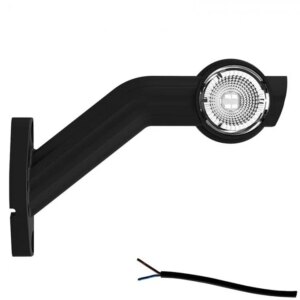 Links | LED breedtelamp met schuine steel | 12-24v | 20cm. kabel | M10BV-701RWA-FT-140 F L LED-M10BV-701RWA