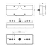 Rechts | LED Trailerlamp | dynamisch knipperlicht | 9-36v | 7-PIN | 200cm. kabel | VC-1012B7-FT-500-26 LED-VC-1012B7-3
