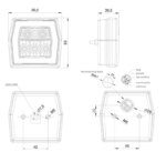 LED compact achterlicht met kentekenverlichting | 12-36v | 5-PIN | V10C4-730B5-FT-120 T LED BAJONET-V10C4-730B5-2