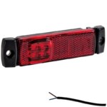 LED markeringslicht rood | 12-24v | 50cm. kabel | M10MV-190R-FT-018 C LED-M10MV-190R