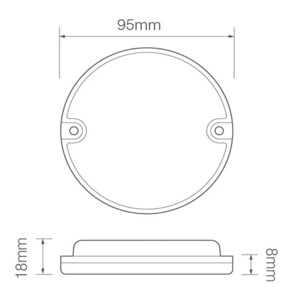 LED achteruitrijlicht | 12-24v | 20cm. kabel | 95WM-95WM-95WM-4