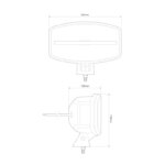 LED verstraler 1000 Lumen | met dagrijverlichting| 12-24v | 30cm. kabel | DL245-DL245-DL245-10
