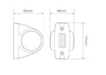LED breedtelamp met korte steel | 12-24v | 20cm. kabel | 1005RWM-1005RWM-1005RWM-2