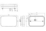 Rechts | LED achterlicht met achterlicht & kentekenlicht | 12v | 5-PIN | VC-2732B5-FT-270 P TB LED COF BAJONET 5PIN-VC-2732B5-7