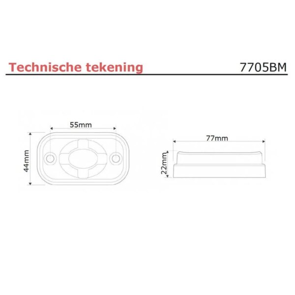 Clearance lamp | 9-30v | zwart | 7705BM-7705BM-7705BM-3