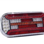 Rechts | LED achterlicht met driehoek reflector & kentekenlicht | 12-24v | VC-3112-FT-610 P T LED DI-VC-3112