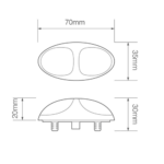 LED markeringslicht wit | 12-24v | 10cm. kabel | 37CWM2P-37CWM2P-37CWM2P-2