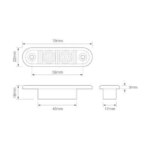 LED decoratielicht groen inbouw | 12-24v | 20cm. kabel | 7922GMB-7922GMB-7922GMB-3