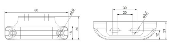 LED markeringslicht amber | 12-24v | 50cm. kabel | M10MV-550A-FT-013 Z+K LED-M10MV-550A-2
