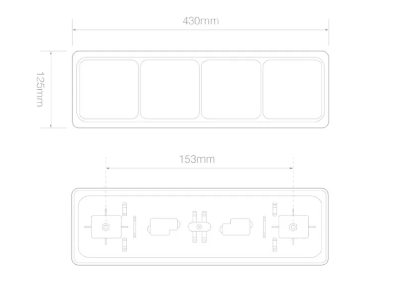 LED achterlicht met zwarte rand | 12-24v | 40cm. kabel | 100BFARRME-100BFARRME-100BFARRME-2 LED achterlicht met zwarte rand | 12-24v | 40cm. kabel | 100BFARRME-100BFARRME-100BFARRME-2