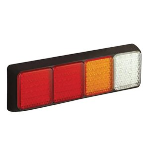 LED achterlicht met zwarte rand | 12-24v | 40cm. kabel | 100BRRAWME-100BRRAWME-100BRRAWME