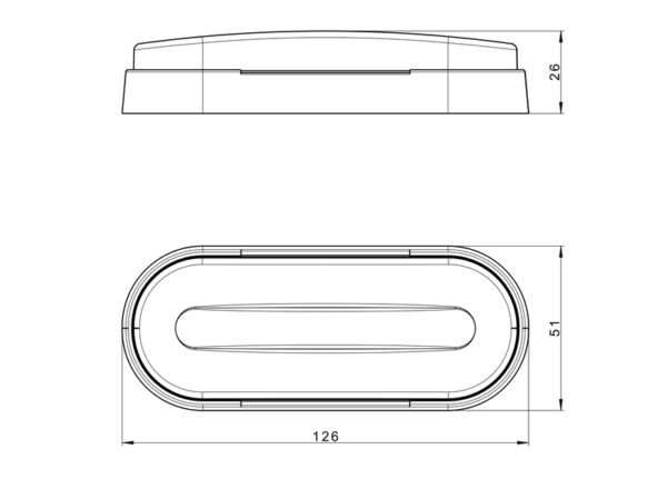 LED markeringslicht amber | 12-24v | 1