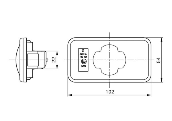 LED markeringslicht amber 24v 2PIN AMP MCP 2.8 Volvo-Renault | 198620-198620-198620-3