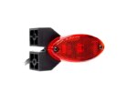 LED markeringslicht + steun ovaal rood 12-24v 50cm kabel | MV-5890R-FT-061 CI LED-MV-5890R