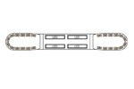 LED flitsbalk amber | 13 serie | ECE-R65 amber | wit midden | 1250mm | 24 LE | 13-01007-E-13-01007-E-13-01007-E-2